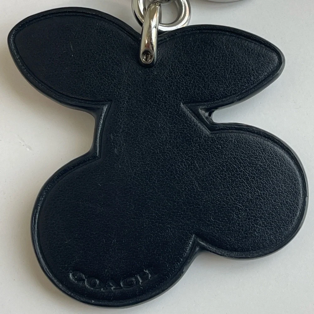 COACH Cherry Leather Bag Charm Key Fob